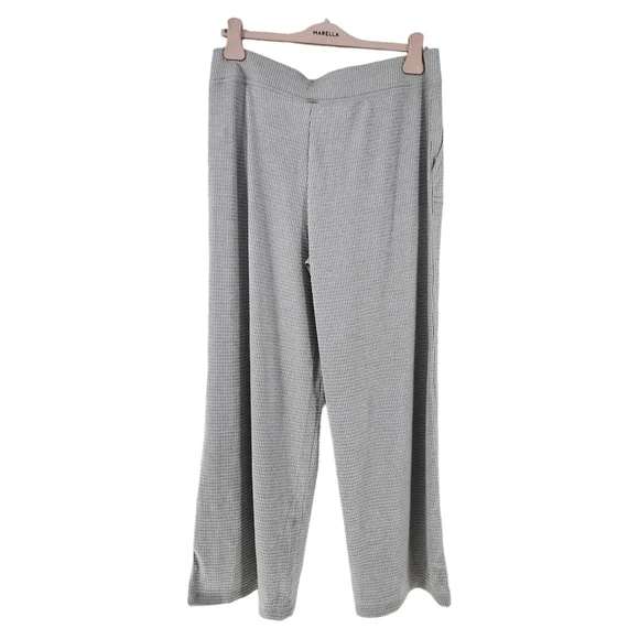 Gilly Hicks Women's Light Gray Dreamworthy Waffle Wide-Leg Pants - XL - Picture 5 of 7